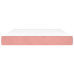 vidaXL Pocketveringmatras medium 140x190x20 cm fluweel roze