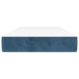 vidaXL Pocketveringmatras medium 90x190x20 cm fluweel donkerblauw