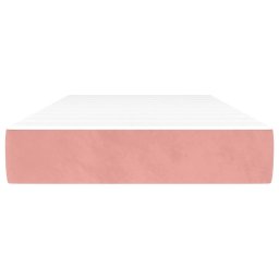 vidaXL Pocketveringmatras medium 90x200x20 cm fluweel roze