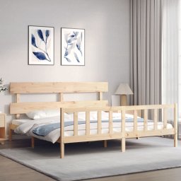 vidaXL Bedframe zonder matras massief grenenhout 200x200 cm