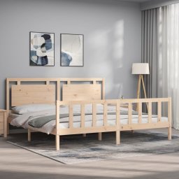 vidaXL Bedframe zonder matras massief grenenhout 200x200 cm