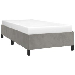 vidaXL Bedframe zonder matras 80x200 cm fluweel lichtgrijs