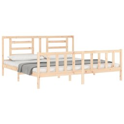 vidaXL Bedframe zonder matras massief grenenhout 200x200 cm