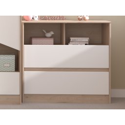 Commode SHELASO 2 deuren jackson eik/wit