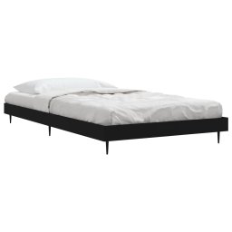 vidaXL Bedframe bewerkt hout zwart 90x200 cm