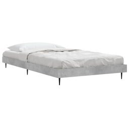 vidaXL Bedframe bewerkt hout betongrijs 90x200 cm