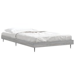 vidaXL Bedframe bewerkt hout grijs sonoma eikenkleurig 90x200 cm
