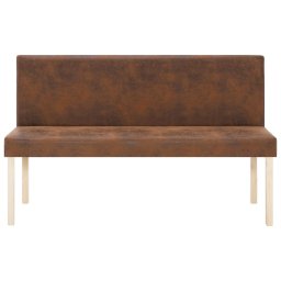 vidaXL Bankje 139,5 cm kunstsuède bruin