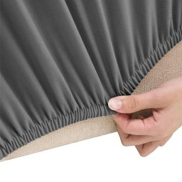 vidaXL Driezitsbankhoes stretch polyester jersey antracietkleurig