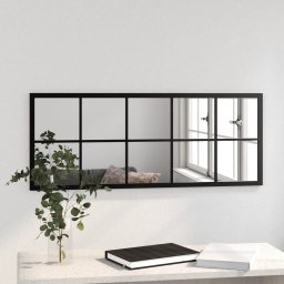 vidaXL Wandspiegel 100x40 cm metaal zwart