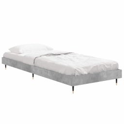 vidaXL Bedframe bewerkt hout betongrijs 75x190 cm