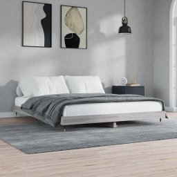 vidaXL Bedframe zonder matras 160x200 cm spaanplaat grijs Sonoma