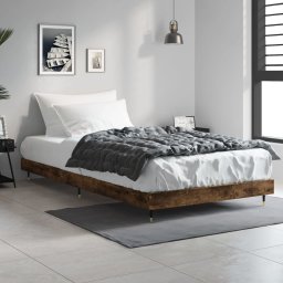 vidaXL Bedframe zonder matras hout gerookt eikenkleurig 90x190 cm