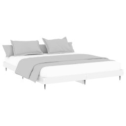 vidaXL Bedframe bewerkt hout hoogglans wit 160x200 cm