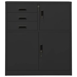 vidaXL Kantoorkast 90x40x102 cm staal antracietkleurig
