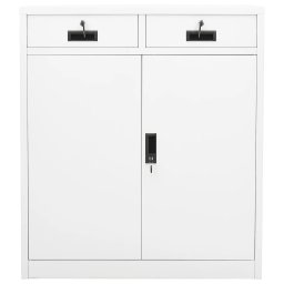 vidaXL Kantoorkast 90x40x102 cm staal wit