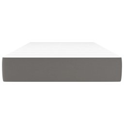 vidaXL Pocketveringmatras medium 90x190x20 cm kunstleer grijs