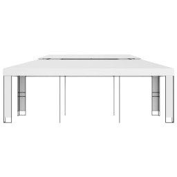 vidaXL Prieel met dubbel dak 3x6 m wit