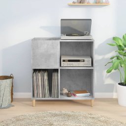 vidaXL Platenkast 84,5x38x89 cm bewerkt hout betongrijs