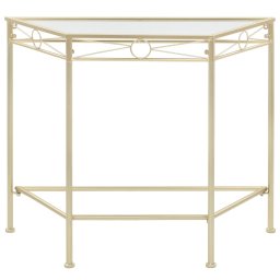 vidaXL Bijzettafel in vintage stijl 87x34x73 cm metaal goud