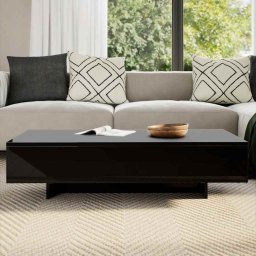 vidaXL Salontafel hoogglans zwart