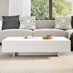 vidaXL Salontafel hoogglans wit