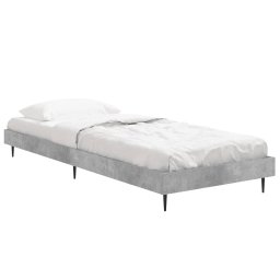 vidaXL Bedframe bewerkt hout betongrijs 75x190 cm