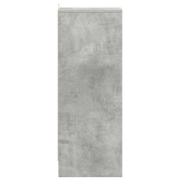 vidaXL Schoenenkast 31,5x35x90 cm bewerkt hout betongrijs
