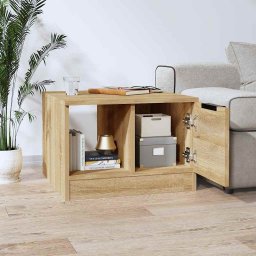 vidaXL Salontafel 50x50x36 cm bewerkt hout sonoma eikenkleurig