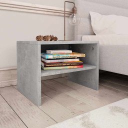 vidaXL Nachtkastjes 2 st 40x30x30 cm bewerkt hout betongrijs