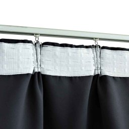 vidaXL Gordijn verduisterend met haken 290x245 cm zwart