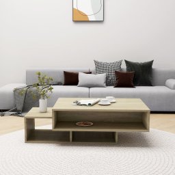 vidaXL Salontafel 105x55x32 cm bewerkt hout sonoma eikenkleurig