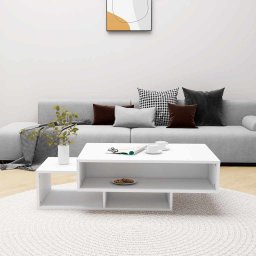 vidaXL Salontafel 105x55x32 cm bewerkt hout wit