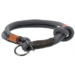 TRIXIE HALSBAND HOND BE NORDIC SLIP HALSBAND DONKERGRIJS / BRUIN 45X0,8 CM
