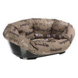 - L 70,5 x B 52 x H 23,5 cm - Hondenmand Siesta Deluxe + kussen Cities
