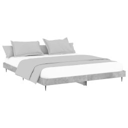 vidaXL Bedframe bewerkt hout betongrijs 120x200 cm