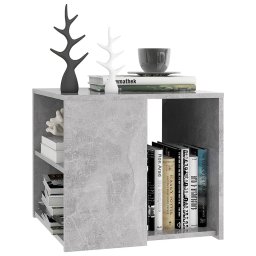 vidaXL Bijzettafel 50x50x45 cm bewerkt hout betongrijs
