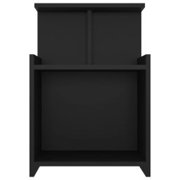 vidaXL Nachtkastje 40x35x60 cm bewerkt hout zwart