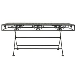 vidaXL Salontafel vintage stijl inklapbaar 100x50x45 cm metaal zwart