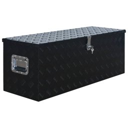 vidaXL Aluminium kist 1085x370x400 mm zwart