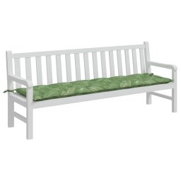 vidaXL Tuinbankkussen bladpatroon 200x50x7 cm stof