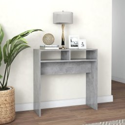 vidaXL Wandtafel 78x30x80 cm bewerkt hout betongrijs