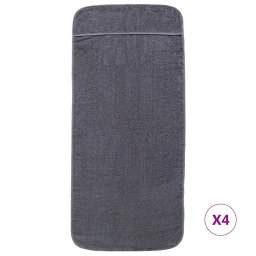 vidaXL Strandhanddoeken 4 st 400 g/m² 60x135 cm stof antracietkleurig