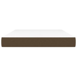 vidaXL Pocketveringmatras medium 140x200x20 cm stof donkerbruin
