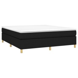 vidaXL Boxspring met matras stof zwart 180x200 cm