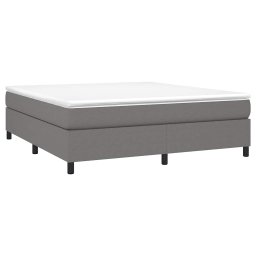 vidaXL Boxspring met matras stof donkergrijs 180x200 cm