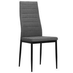 vidaXL Eetkamerstoelen 4 st stof lichtgrijs