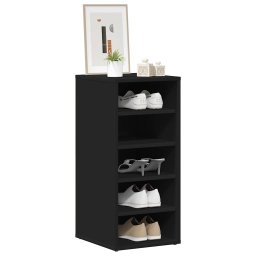 vidaXL Schoenenkasten 2 st 31,5x35x70 cm bewerkt hout zwart