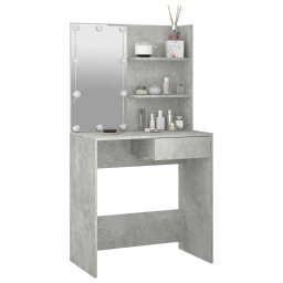 vidaXL Kaptafel met LED-verlichting 74,5x40x141 cm betongrijs