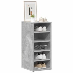 vidaXL Schoenenkast 31,5x35x70 cm bewerkt hout betongrijs
